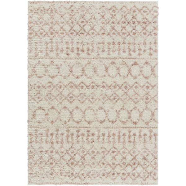 Dakota Fields Performance Cream/Pale Pink Rug & Reviews Wayfair